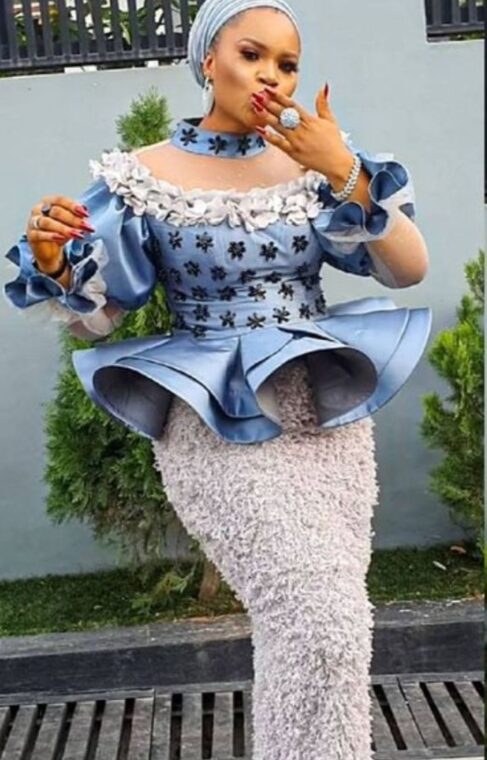 Fascinating Ankara Skirt and Peplum Blouse Styles (13)